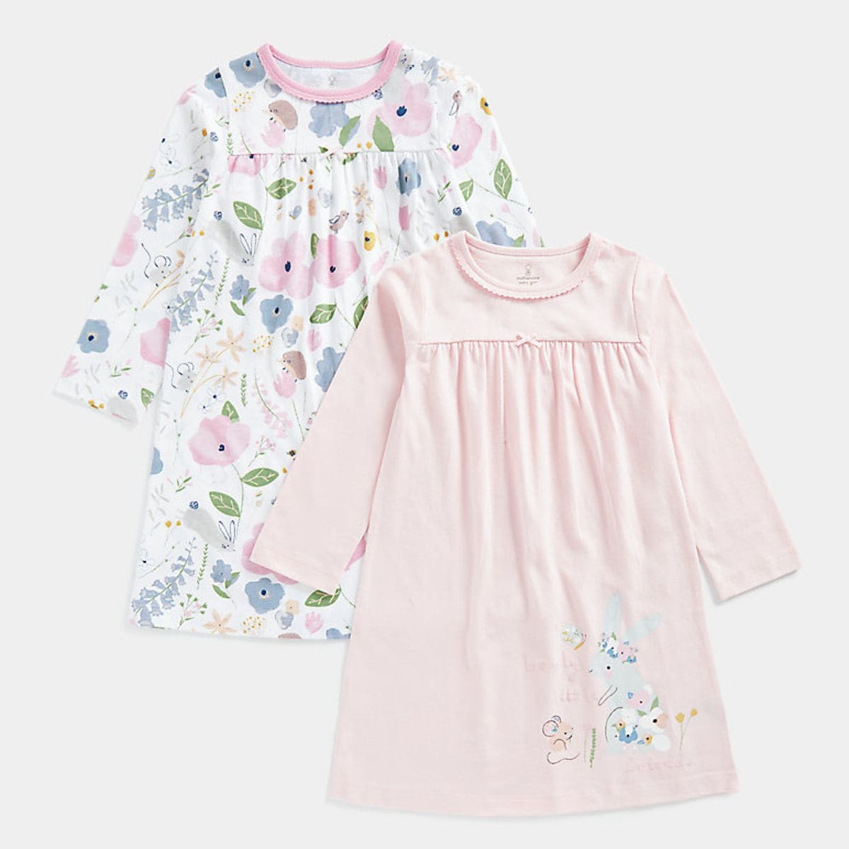 Mothercare Girl Bunny Nightdresses 2 Pack Mothercare